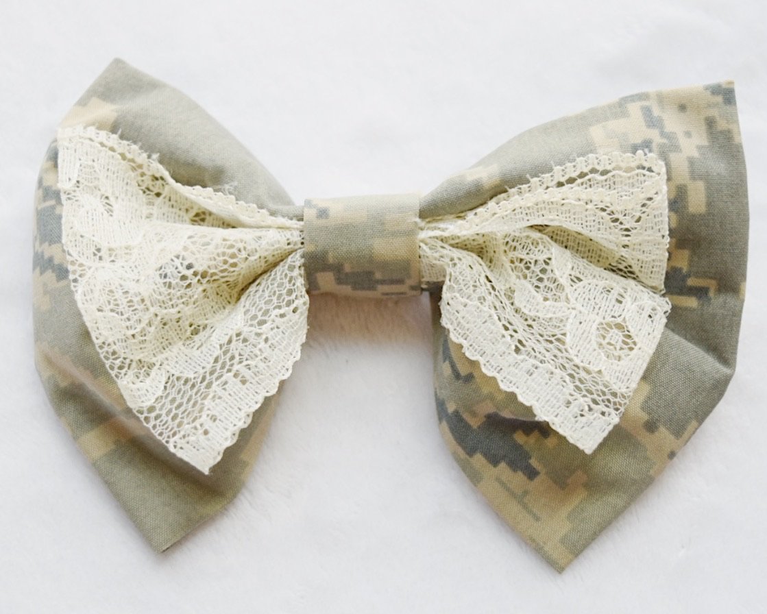 CookiBloom bow tie Air Force ABU Camo Hair Bow