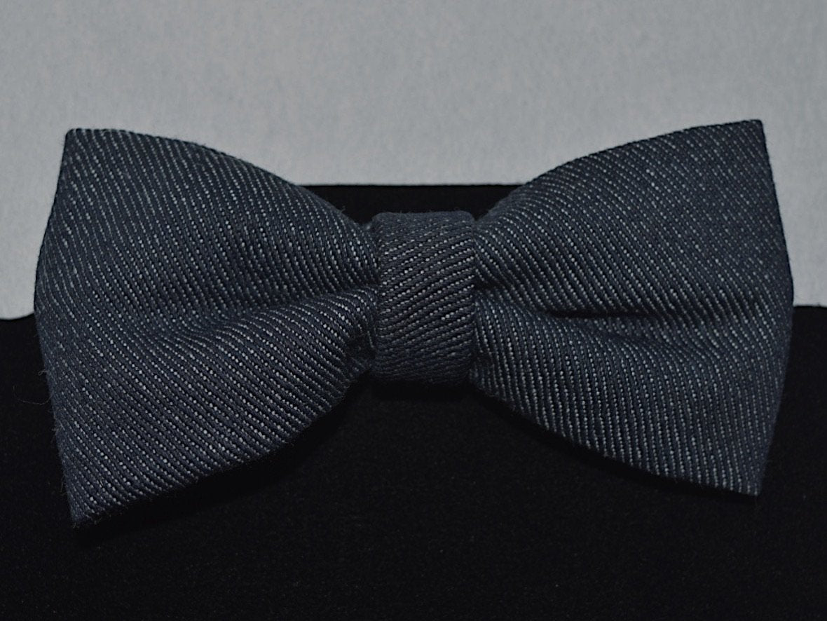 CookiBloom bow tie Blue Denim Bow Tie