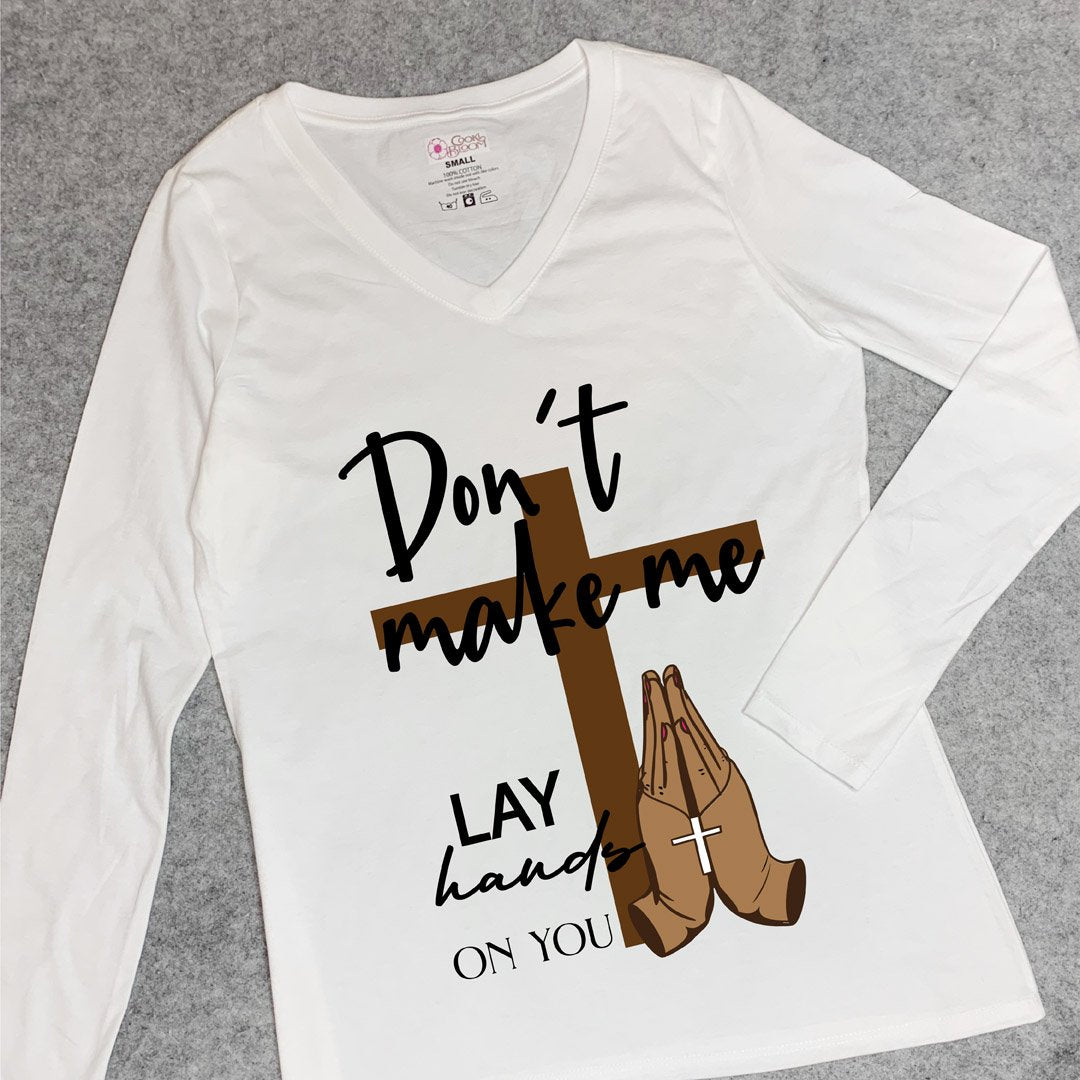 CookiBloom shirts Lay Hands Long-Sleeve Shirt