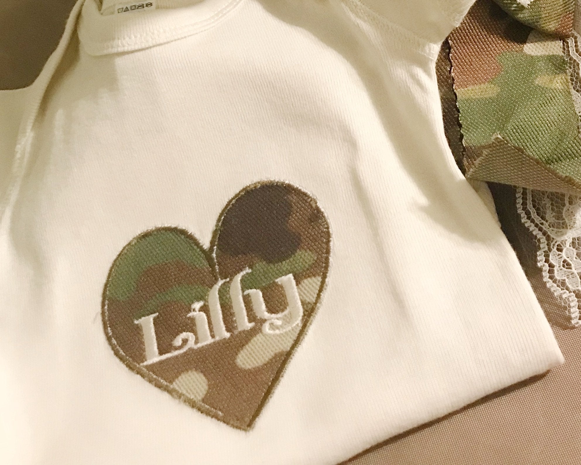 CookiBloom girls shirts Military Multicam OCP Camo Heart T-shirt