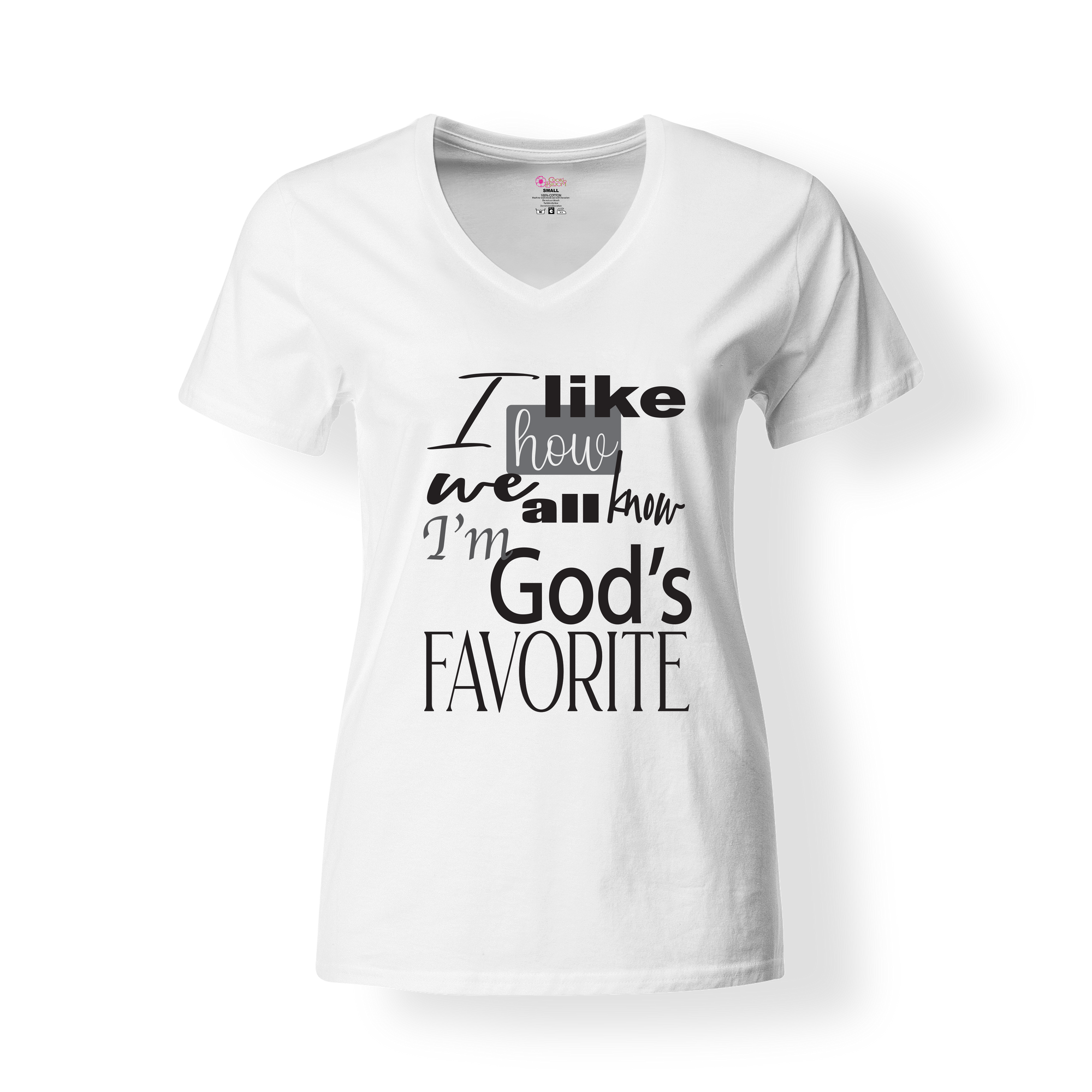 CookiBloom shirts S / White / Black God's Favorite Shirt
