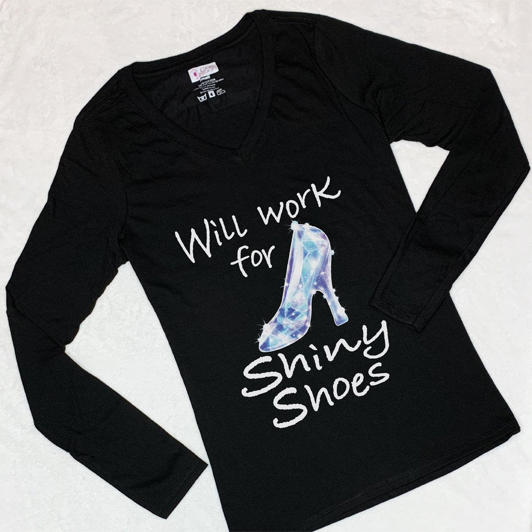 CookiBloom shirts Will Work for Shiny Shoes Long-Sleeve Shirt