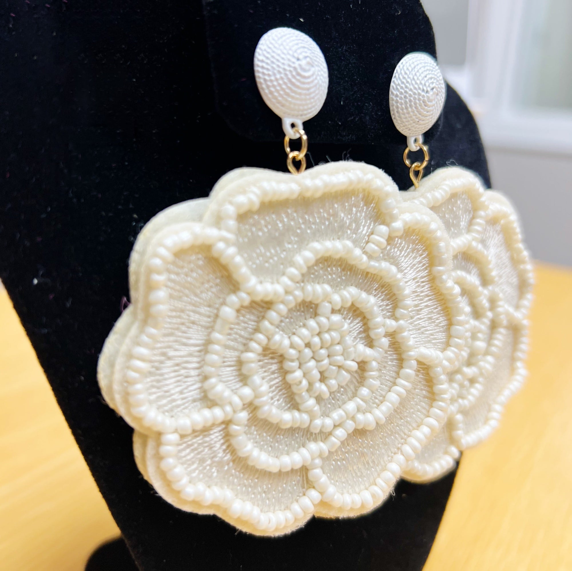 CookiBloom Earrings Ivory Moonflower Earrings