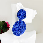 CookiBloom Jewelry Round Drop Seed Bead Earrings