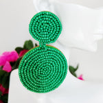 CookiBloom Jewelry Round Drop Seed Bead Earrings