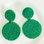 CookiBloom Jewelry Round Drop Seed Bead Earrings