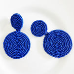 CookiBloom Jewelry Round Drop Seed Bead Earrings