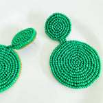 CookiBloom Jewelry Round Drop Seed Bead Earrings