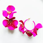CookiBloom Earrings Summer Storm Pink Hoop Earrings