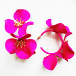 CookiBloom Earrings Summer Storm Pink Hoop Earrings