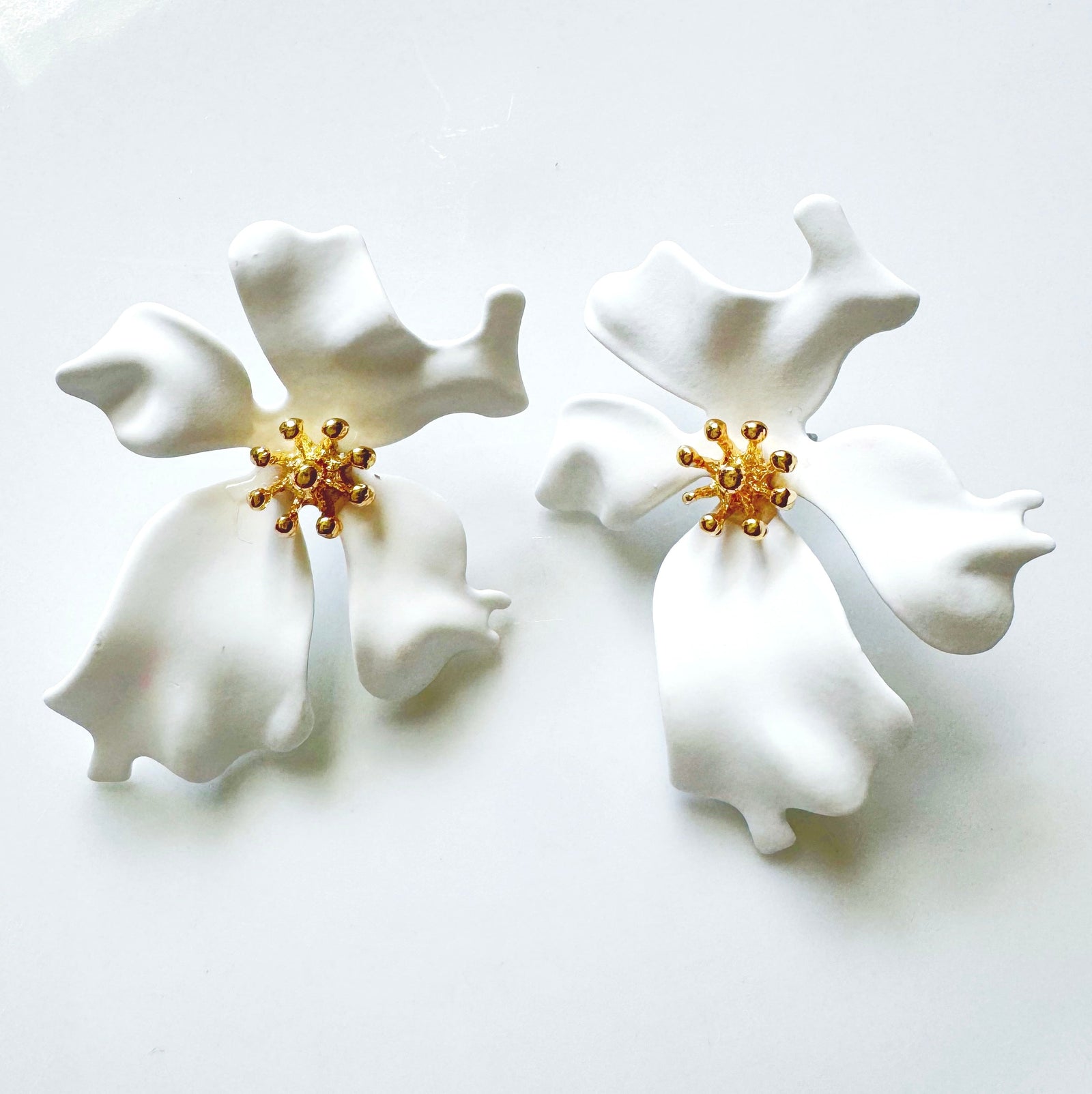 CookiBloom Jewelry White Glorious Bloom White Earrings