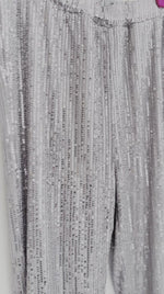 Gleam Elastic Waist Sequin Jogger Pants