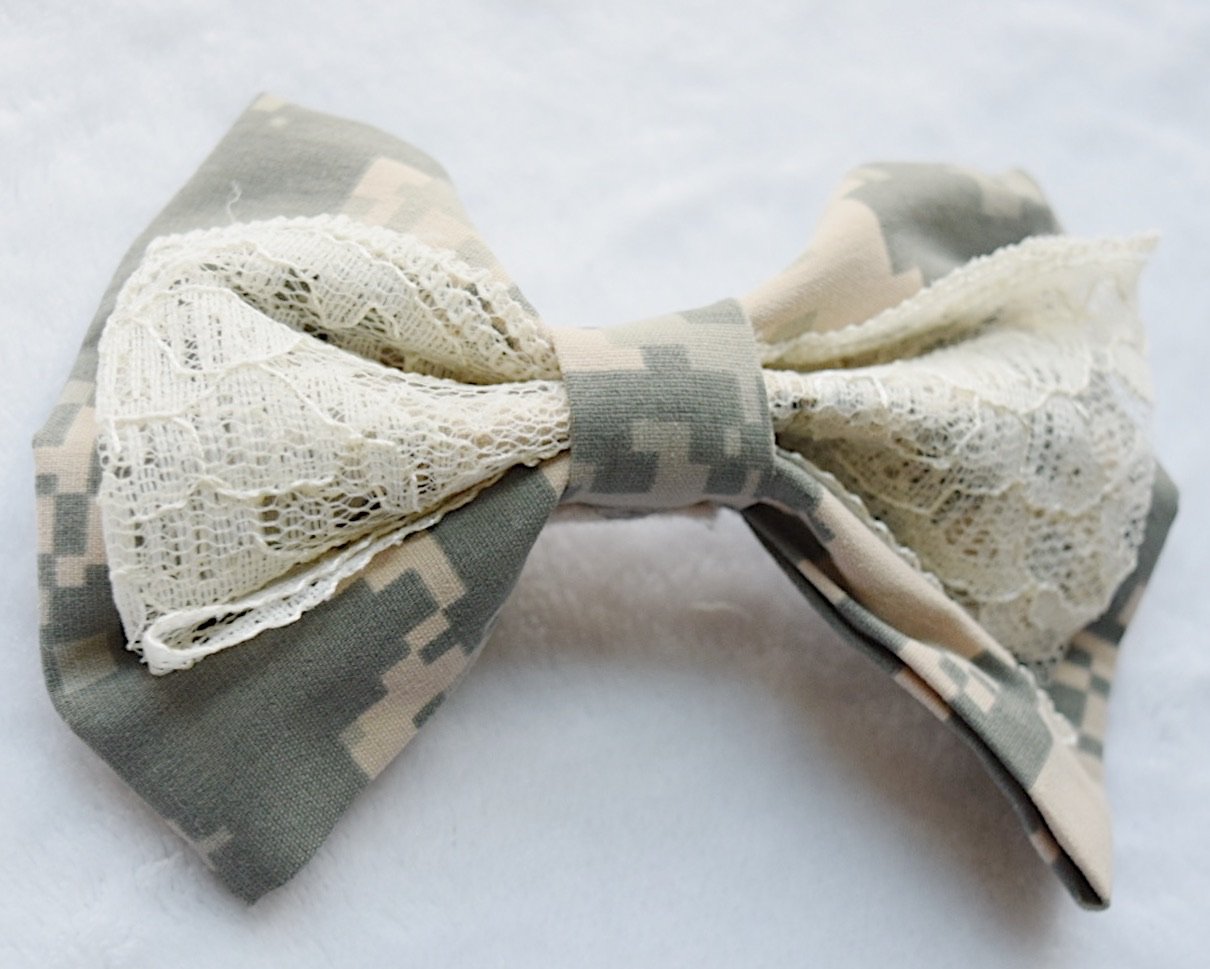 CookiBloom hair bows Army ACU Camo Hair Bow