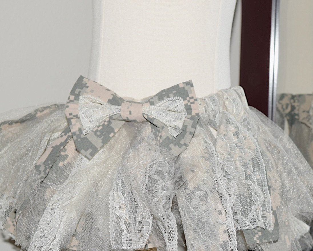 CookiBloom tutus Army ACU Camo Shabby Chic Tutu