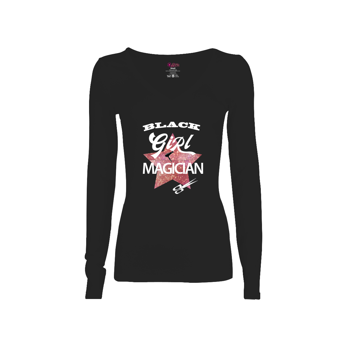 CookiBloom shirts Black Girl Magician Cosmetology Long-Sleeve Shirt