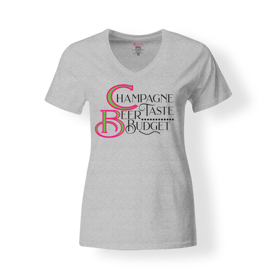 CookiBloom Shirts & Tops S / Black Champagne Taste Beer Budget Shirt