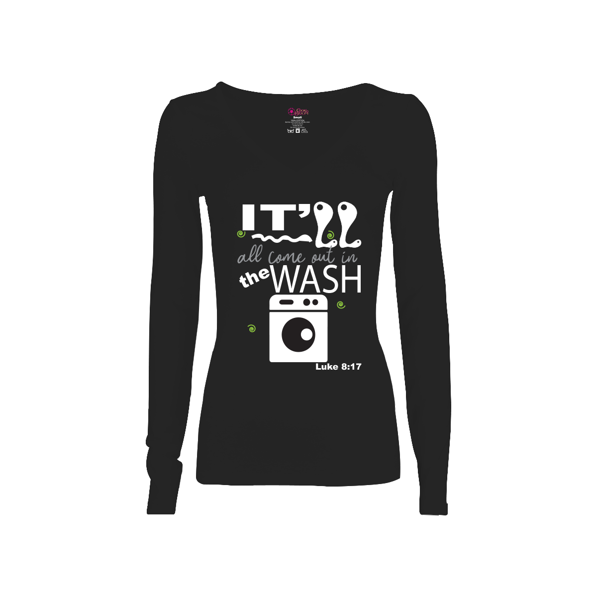 CookiBloom shirts Come Out in the Wash with Scripture Long-Sleeve Shirt