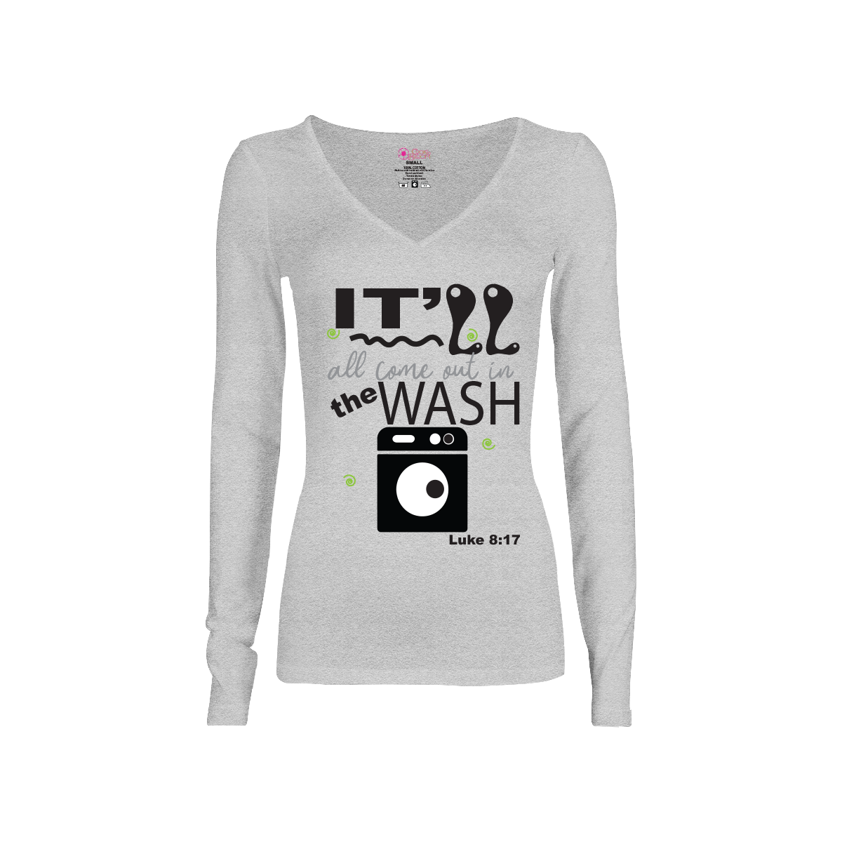 CookiBloom shirts Come Out in the Wash with Scripture Long-Sleeve Shirt