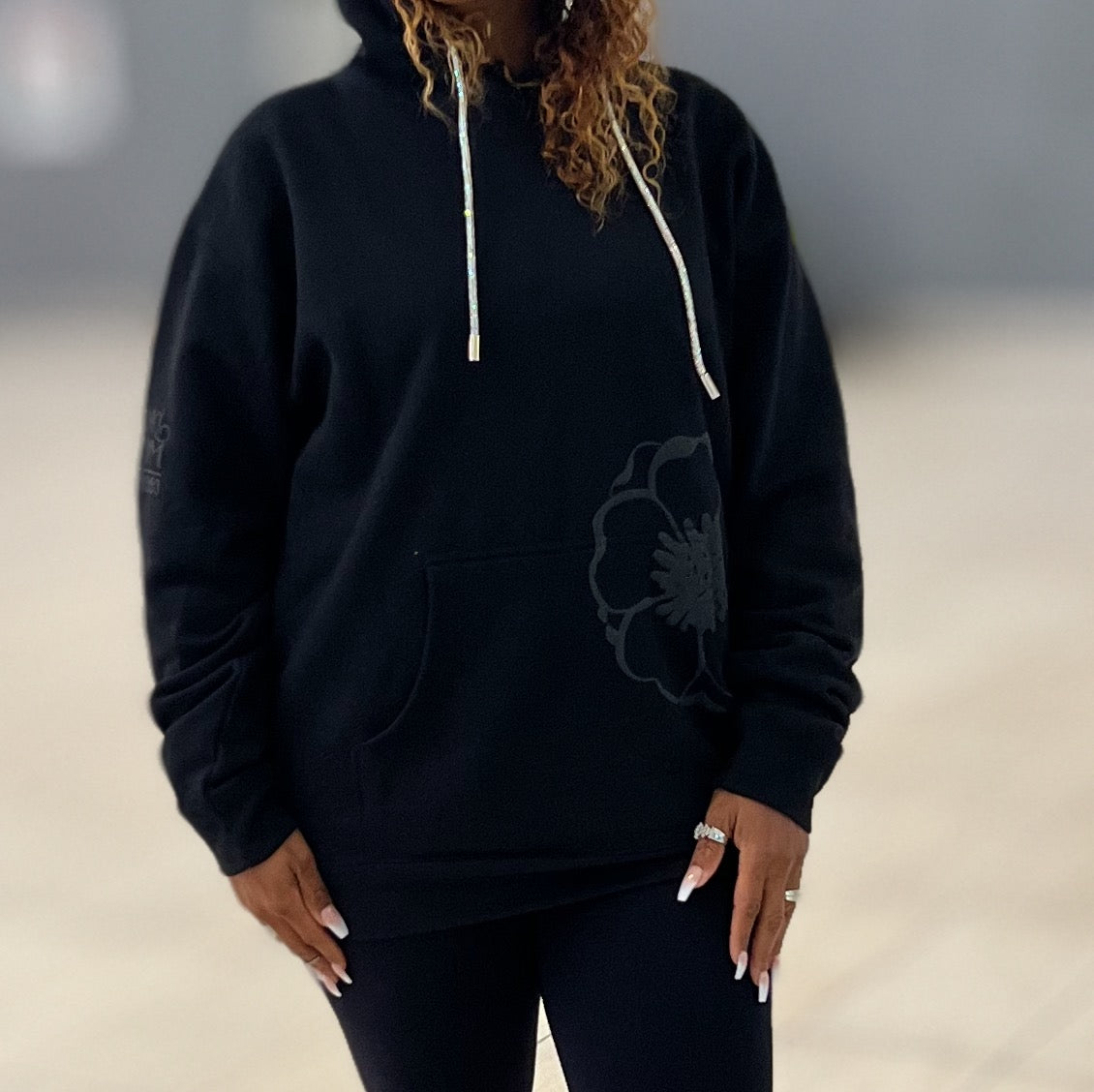 CookiBloom Shirts & Tops Cooki Bloom Rhinestone Rope Hoodie