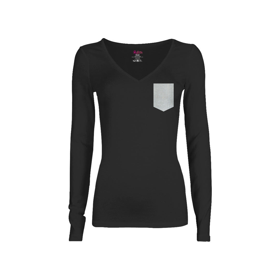 CookiBloom Shirts & Tops Crystal Pocket Long-Sleeve Shirt