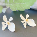 CookiBloom Jewelry Exotic Bloom White Earrings