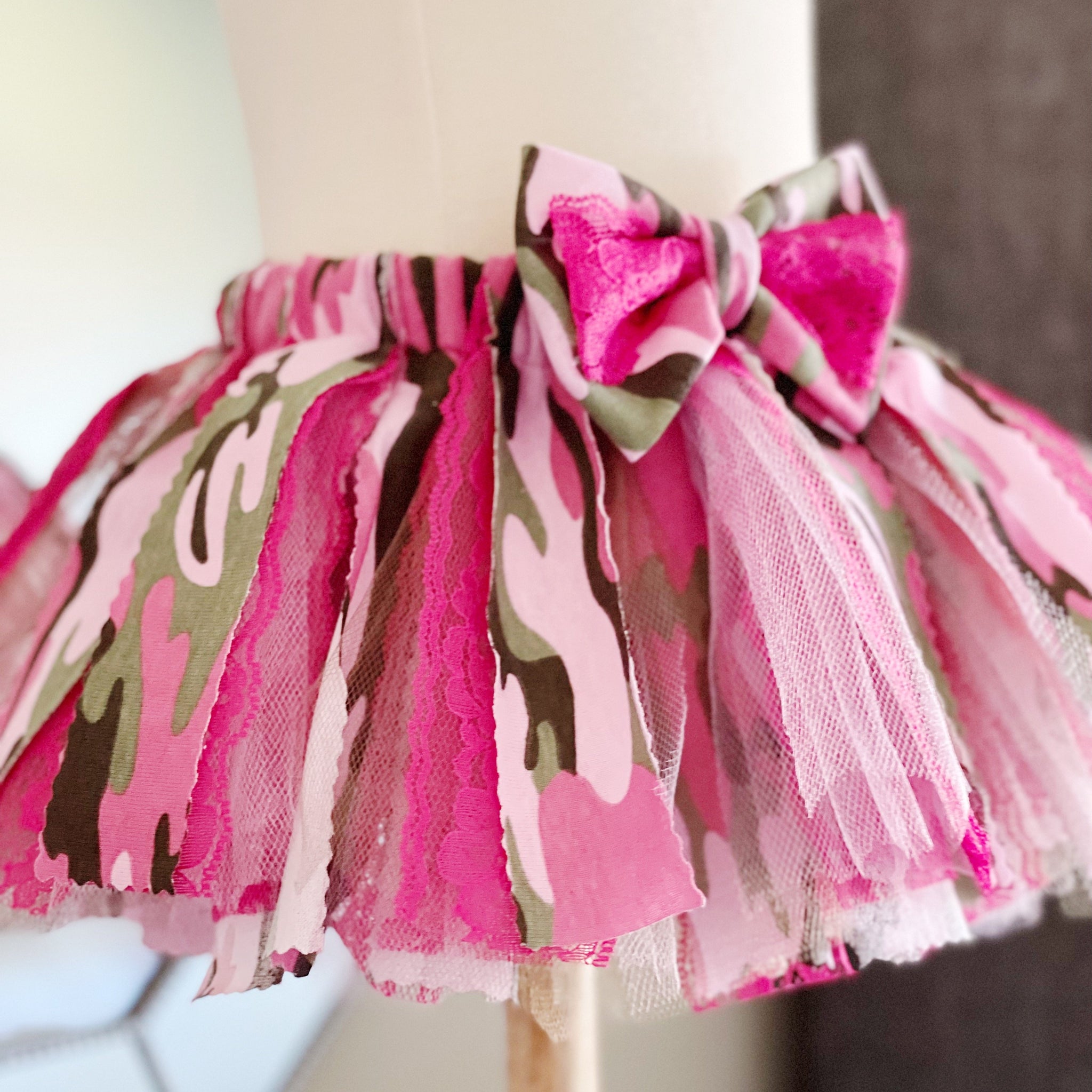 Girls Hot Pink Camo Shabby Chic Tutu Girls Hot Pink Camo Shabby Chic Tutu