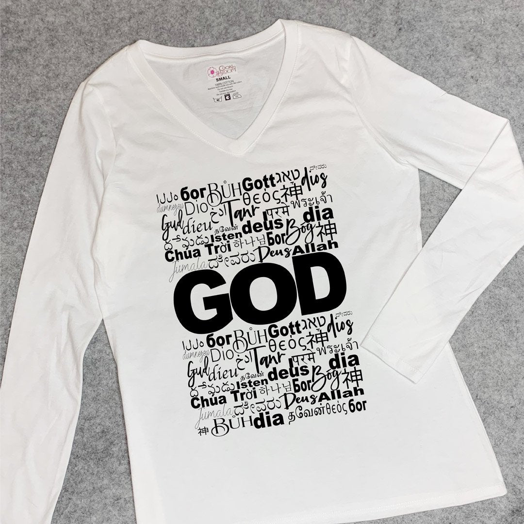 CookiBloom shirts GOD in Translation Long-Sleeve Shirt