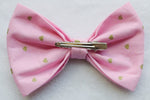CookiBloom hair bows Golden Hearts Pink Hair Bow