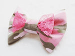CookiBloom hair bows Hot Pink Camo Hair Bow