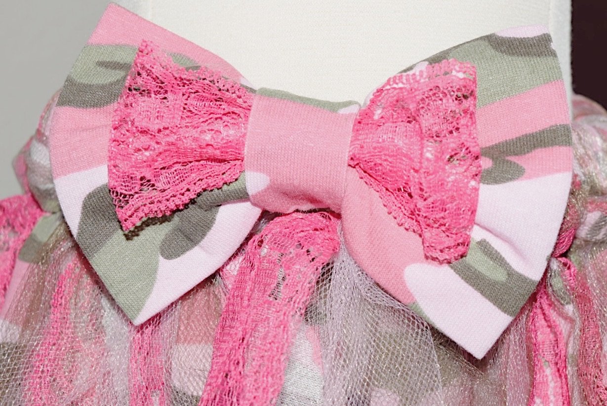 pink camo tutu dress Petitebella Camo 1st Birthday Outfit