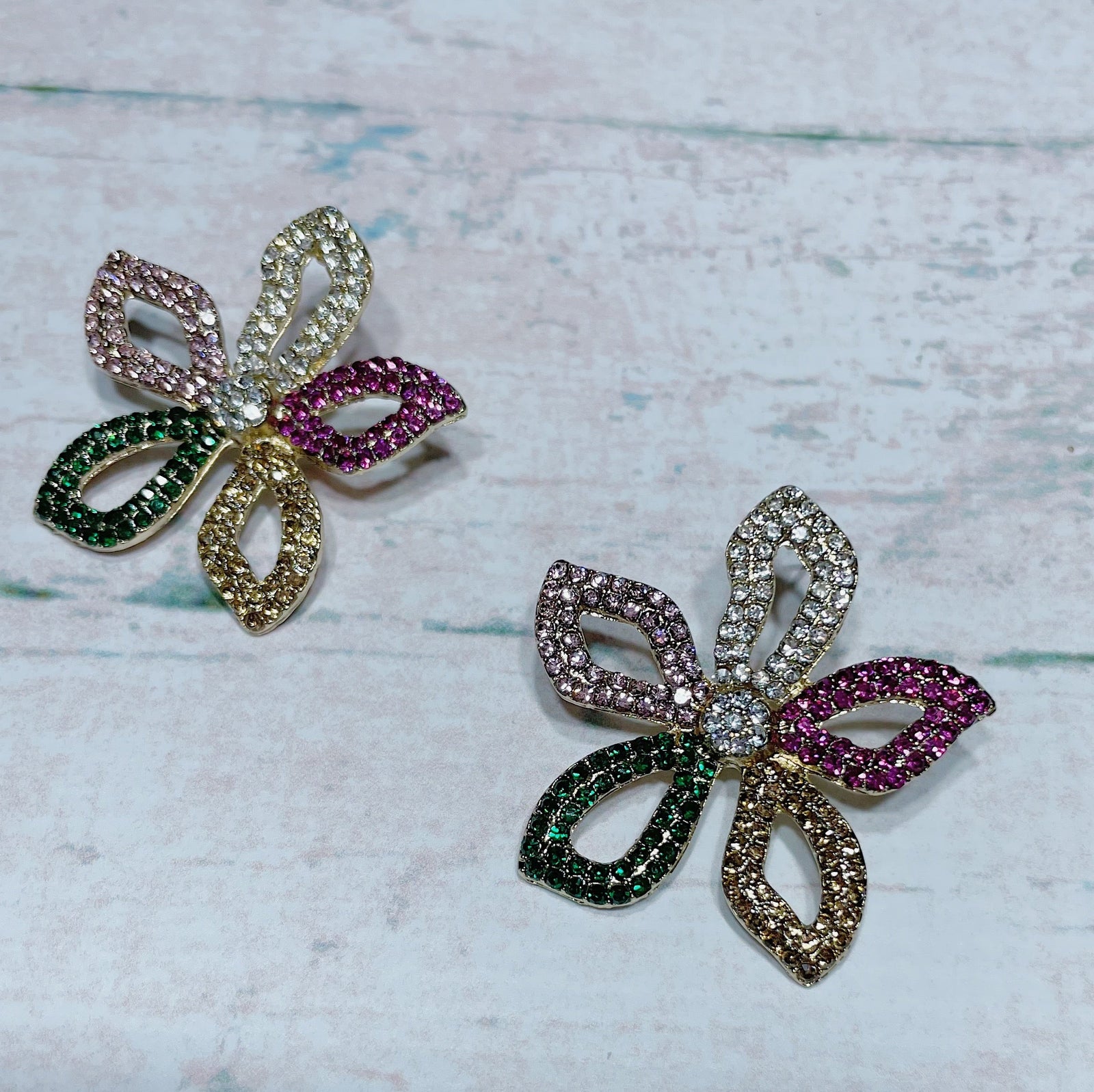 CookiBloom Earrings Jasmine Array Rhinestone Earrings