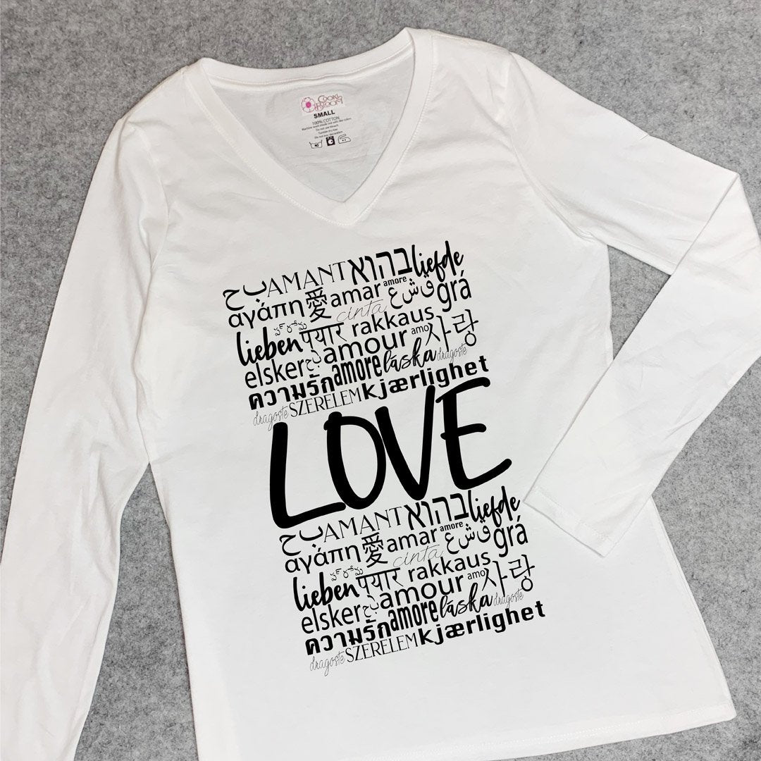 CookiBloom shirts Love Languages Long-Sleeve Shirt