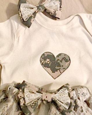 CookiBloom girls shirts Military Marines Desert Marpat Camo Heart T-shirt