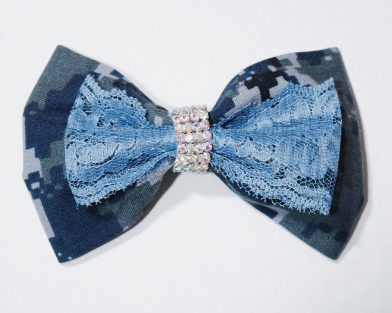 CookiBloom hair bows Navy Camo Hair Bow
