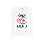 CookiBloom shirts Only If Pink is on the Menu Long-Sleeve Shirt
