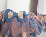 CookiBloom tutus Orange & Navy Blue Shabby Chic Tutu