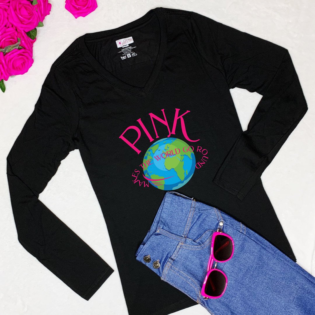 CookiBloom shirts Pink World Long-Sleeve Shirt