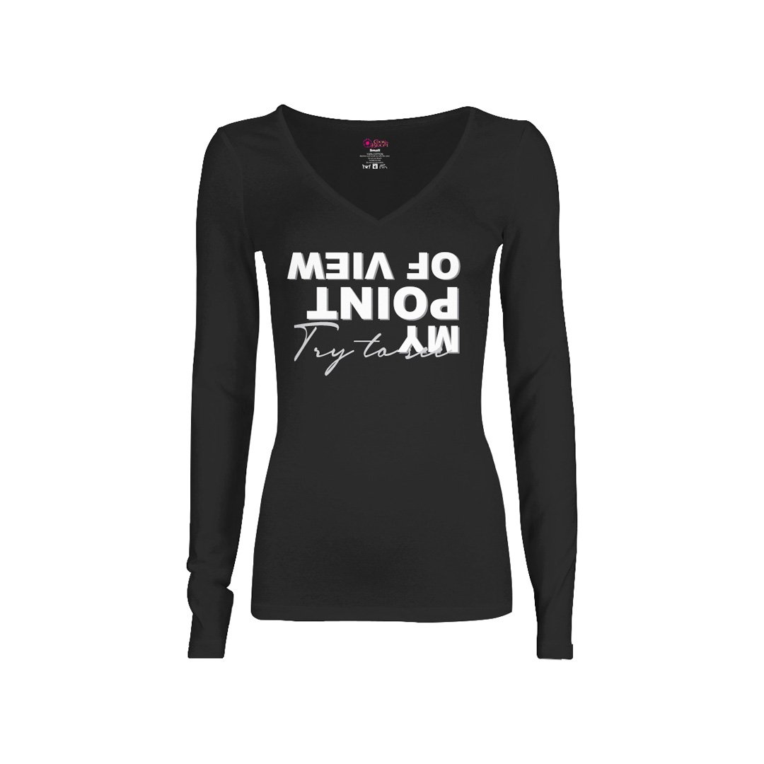 CookiBloom shirts S / Black / Color Point Of View Long-Sleeve Shirt