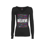 CookiBloom shirts S / Black / Multicolor Believe in Translation Long-Sleeve Shirt