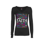 CookiBloom shirts S / Black / Multicolor Faith in Translation Long-Sleeve Shirt