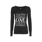 CookiBloom shirts S / Black / Multicolor Love Languages Long-Sleeve Shirt