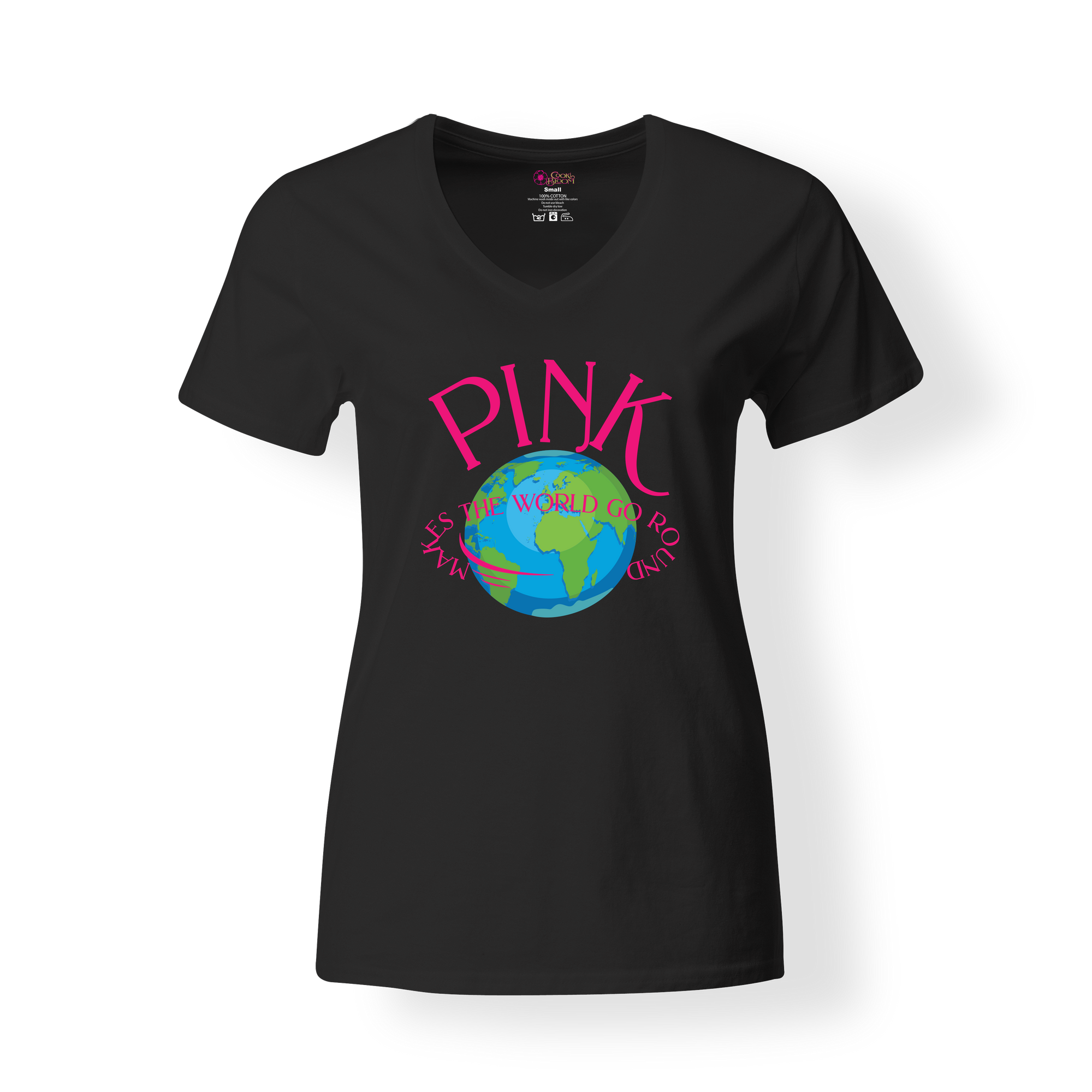 CookiBloom shirts S / Gray Pink World Shirt