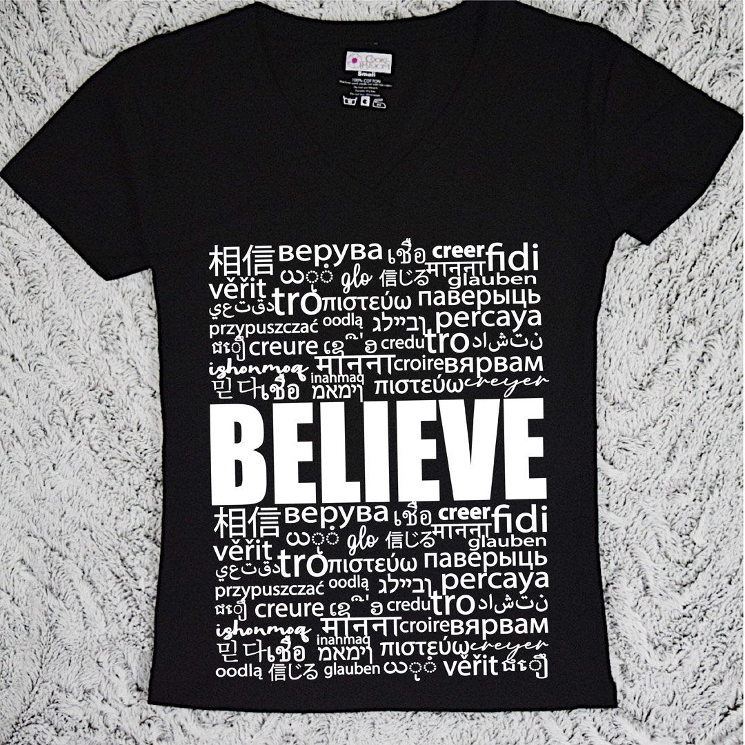 CookiBloom shirts S / White / Multicolor Believe in Translation Shirt