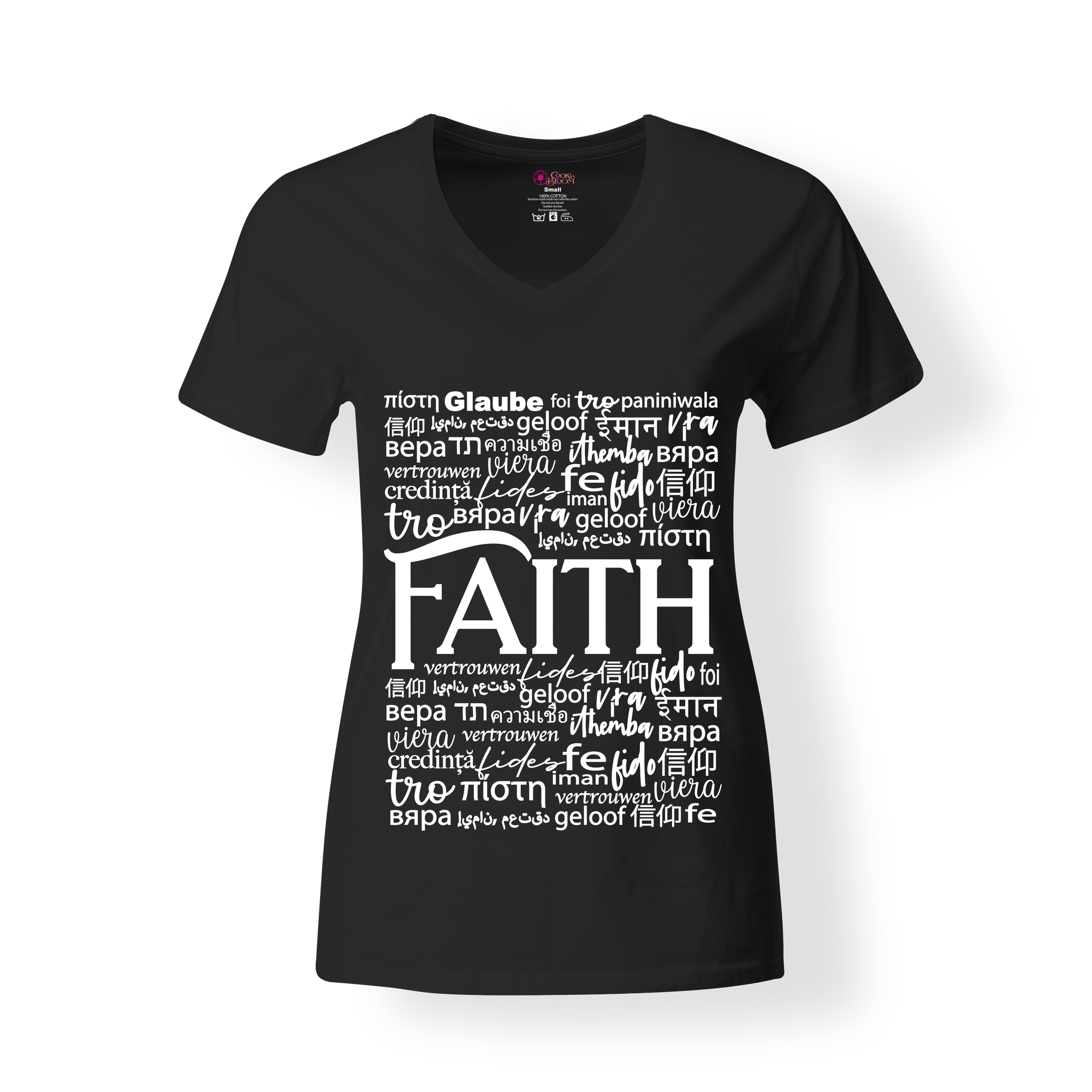 CookiBloom shirts S / Black / Multicolor Faith in Translation Shirt