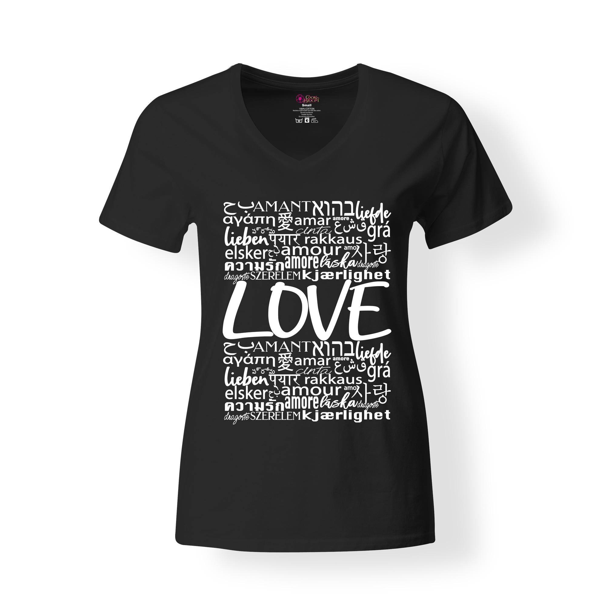 CookiBloom shirts S / Black / White Love Languages Shirt