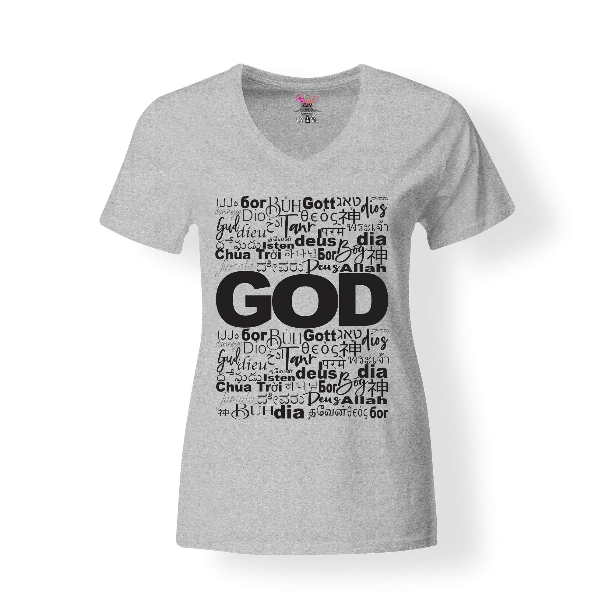 CookiBloom shirts S / Black / White GOD in Translation Shirt