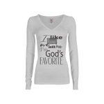 CookiBloom shirts S / Gray / Black God's Favorite Long-sleeve Shirt