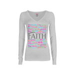 CookiBloom shirts S / Gray / Multicolor Faith in Translation Long-Sleeve Shirt