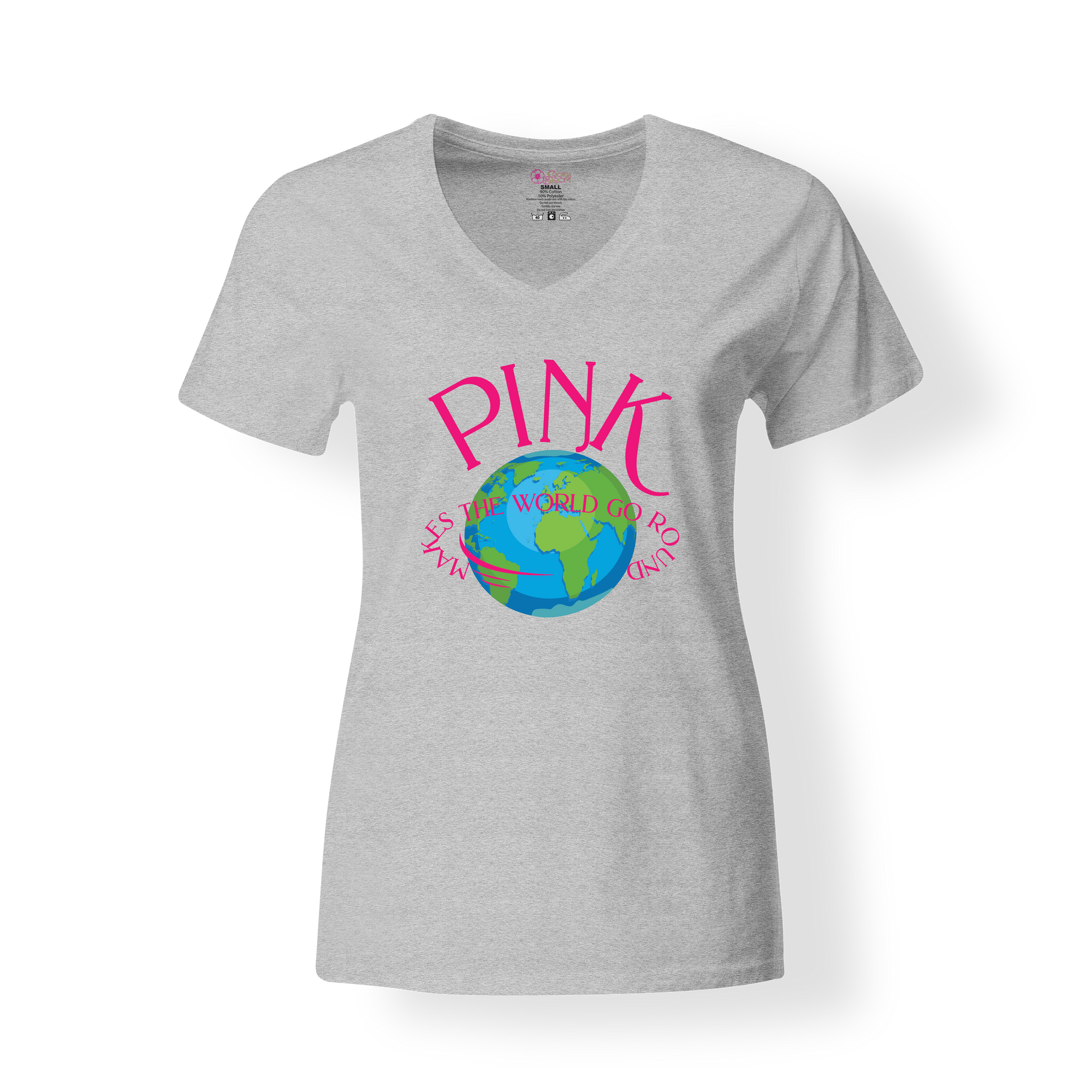 CookiBloom shirts S / Gray Pink World Shirt