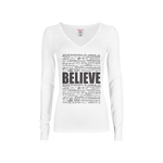 CookiBloom shirts S / White / Black Believe in Translation Long-Sleeve Shirt